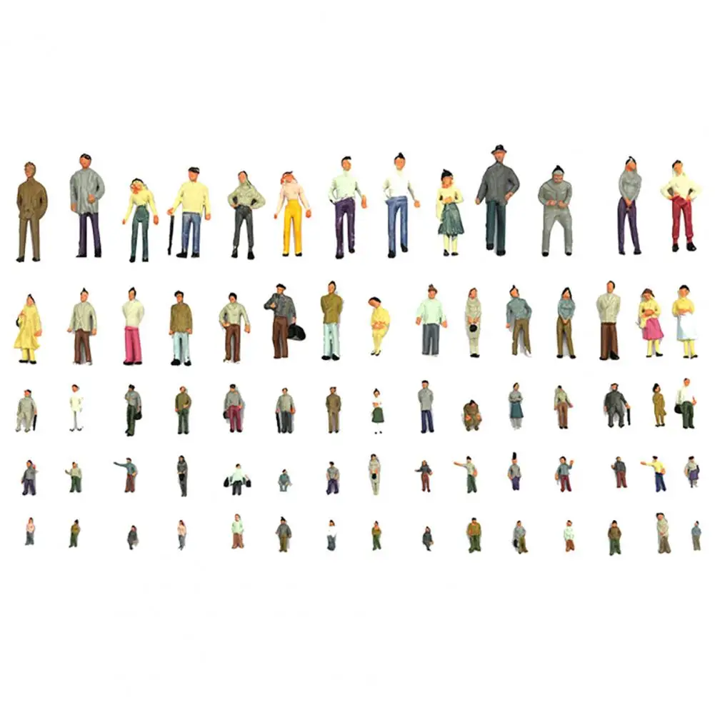 Kreatív emberek 1. ábra: 100 színes mini méret tartós emberek figura DIY festési modell Kiváló textúra