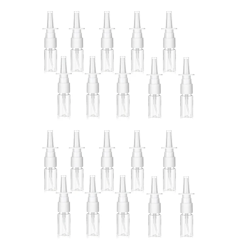 20 darab átlátszó kis üres orrú spray-palack újrafelhasználható finom ködpermetezők utazáshoz 10ML