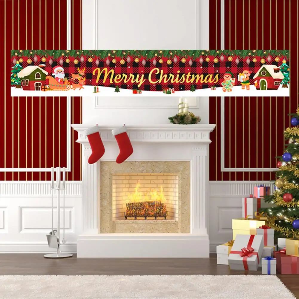 Hosszan tartó partidekoráció Újrafelhasználható ünnepi dekoráció beltéri kültéri karácsonyi falra akasztható háttér dekoráció Party kellékek 300cm Merry