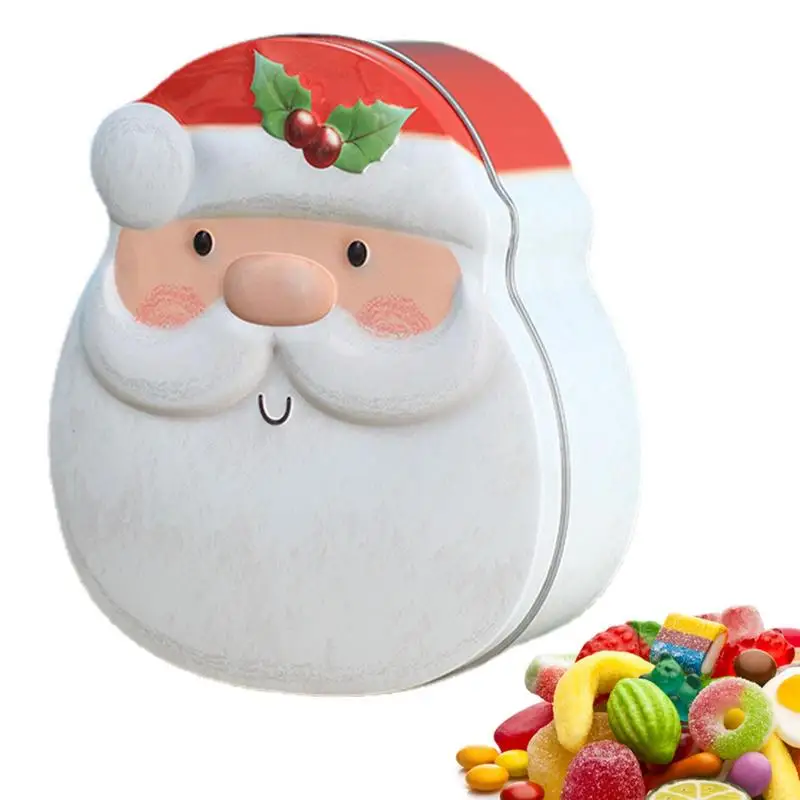Karácsonyi konzervdoboz Karácsonyi téma Bádogtál étel konzervdoboz Candy ón konténerek Süti ón üveg csokoládé tárolására Karácsony