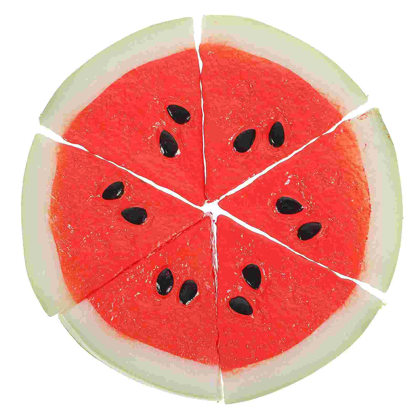 6db mesterséges hamis görögdinnye szelet műgyümölcs kis görögdinnye szelet modellek dekorok