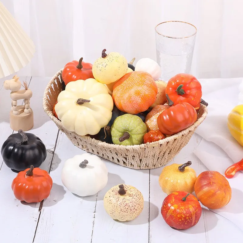 Mesterséges sütőtök őszi halloweeni dekoráció otthonra Rusztikus zöldségszüret Őszi hálaadás Dekoráció Konyhai kellékek