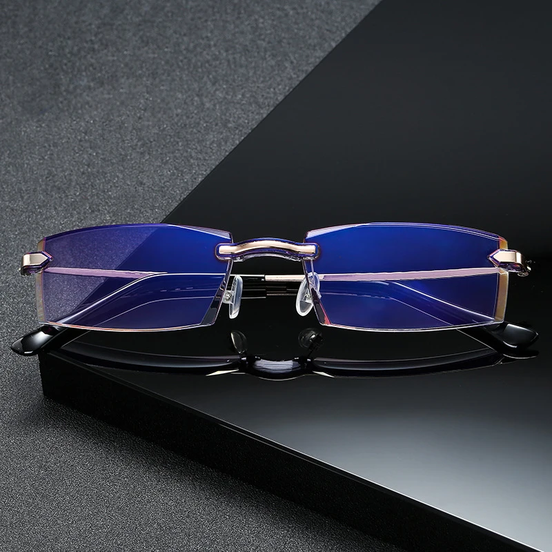 Perem nélküli kész myopia szemüveg könnyű és kényelmes keret Kékfény-ellenes rövidlátó szemüvegek dioptria -1,0 és -4,0 között