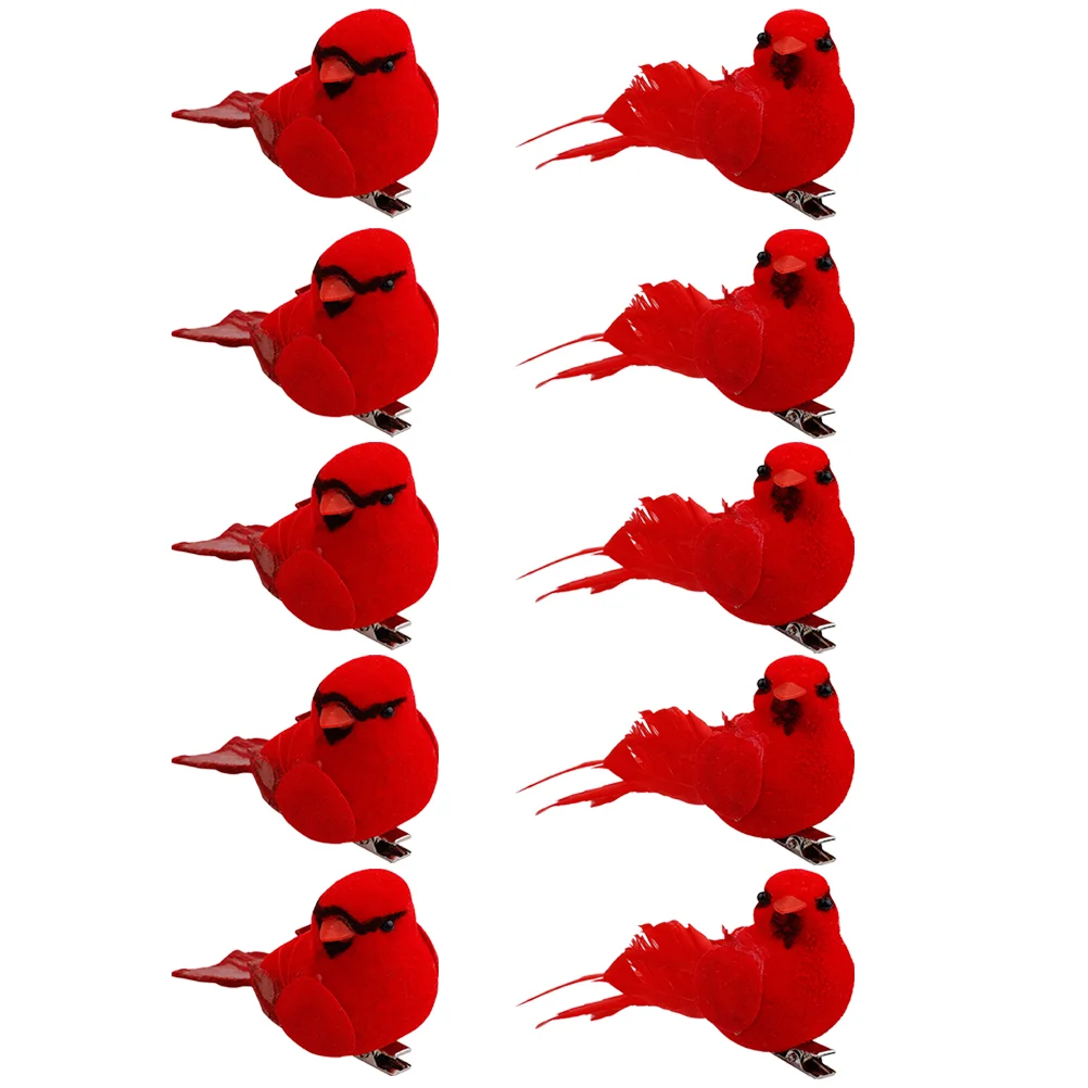 10db karácsonyfa medál jelenet elrendezés dísz piros madár dísz