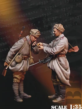1/35 Gyanta modell figura készletek GK, két ember, katonai téma, összeszereletlen és festetlen, 381C
