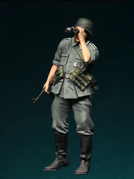 1/35 Méretarányos gyanta figura modellkészlet Történelmi katonai jelenet elrendezés Miniatűr gyalogság akcióban-069 Összeszereletlen, festetlen játékok