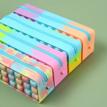 1 db Diák multifunkcionális szilikon tolltartó doboz Gyermek nagy kapacitású táska ceruzatartó