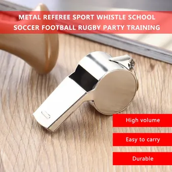 1 db fém síp játékvezető Sport rögbi party edzés kellékek Iskolai foci Labdarúgás Tartós és könnyű szabadtéri tevékenységekhez