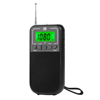 1 db hordozható AM FM SW Radio fekete műanyag vészhelyzeti zseb Walkman rádió kültéri kempingezéshez