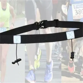 1 db állítható maratoni versenyszám öv rugalmas triatlon deréköv egyszerű fényvisszaverő szalag