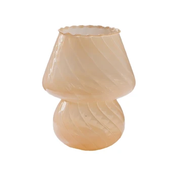 1 db üveg modern krémüveg váza virág dísz váza kézzel készített dekorációs lámpa gyertyatartó