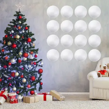1 készlet Karácsonyi dekoráció DIY party esküvői bál gömbök modellezése Kézműves tömör polisztirol habgolyók Kerek gömbök DIY cuccok