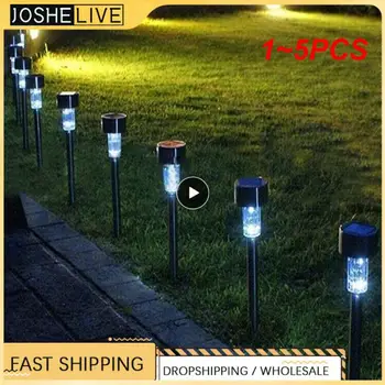 1 ~ 5PCS Pathway kültéri napelemes LED lámpák vízálló kerti lámpa tájkép gyepvilágítás utcai dekoráció lámpás udvari teraszra
