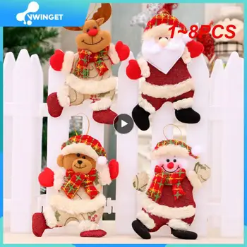 1 ~ 8PCS Boldog karácsonyt Karácsonyi díszek Karácsonyi ajándék Mikulás Hóember fa medál Boldog új évet baba lógó dekoráció otthonra