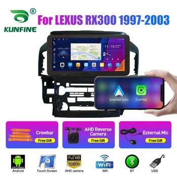 10.33 hüvelykes autórádió LEXUS RX300-hoz 1997-2003 2Din Android nyolcmagos autós sztereó DVD GPS navigációs lejátszó QLED képernyő Carplay
