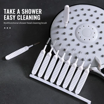 10 készlet zuhanyfej tisztítókefe eltömődésgátló kis kefe pórusrés tisztító kefe konyhai WC vízcsap