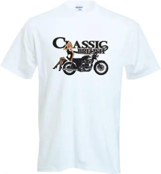100% pamut póló férfiaknak Ruházat Kiváló minőségű brit klasszikus motorkerékpáros Kávézó versenyző Motorkerékpár ruházat Felső póló