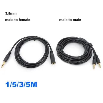 10db 1,5 / 3 / 5m férfi - nő 3,5 mm-es jack dugó Férfi dugó sztereó AUX hosszabbító kábel kábel Audio telefon fejhallgatóhoz Fülhallgató L1