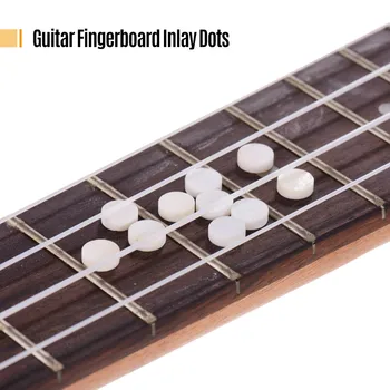 10db Gitár Fingerboard Dots 6mm Gitár fogólap Fingerboard Pozíciójelző Inlay Pontok Fehér gyöngyház héj
