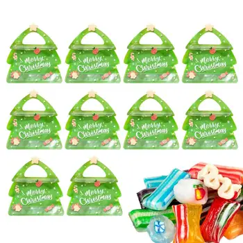 10db karácsonyi ajándéktáska Karácsony esti cukorka táska díszített táska Gyermek táska Karácsonyfa ajándéktáska