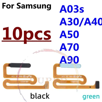 10db / tétel eredeti Samsung Galaxy A03s A13 A30 A40 A50 A70 A90 5G Home Button ujjlenyomat menü Visszatérési kulcs érzékelő Flex kábel