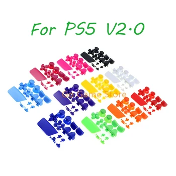 10szettek PlayStation5 PS5 V2.0 BDM-020 vezérlőhöz Teljes készlet színes műanyag gombok R1 L1 R2 L2 ABXY I-választó iránygomb