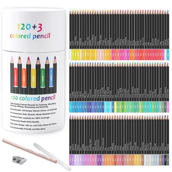 120 szín Rajz Vázlat készlet Olaj Színes ceruzák Színező színes ceruzák Diákok Szakma Művészeti kellékek művész számára