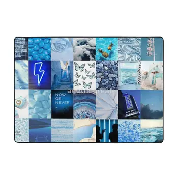 150x200cm kék esztétikus Tumblr kollázs szőnyegszőnyeg