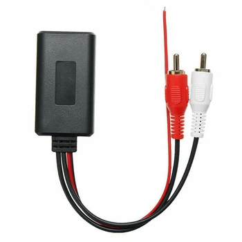 15Pcs autós vezeték nélküli Bluetooth AUX vevő modul Zenei adapter RCA audio kábel univerzális 2RCA interfész adapter 5-12V
