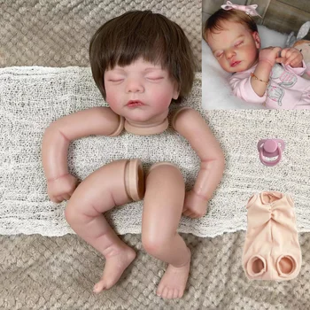 19 hüvelyk festett újjászületett baba Sam összeszerelve hajátültetéssel 3D bőr látható vénák befejezetlen babaalkatrészek szövettesttel