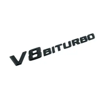 1db 3D műanyag króm logó autó matrica V8 BITURBO autó külső kiegészítők személyiség alkalmazható Benz Auto Styling