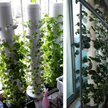1db PP erkély dimenziós ültetési oszlop DIY hidroponikus kolonizációs csészék Átfedő levehető talaj nélküli termesztési berendezések