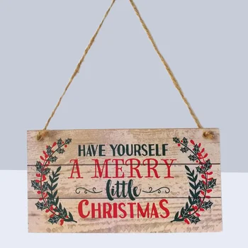 1PC 20 x 10 x 05cm karácsonyi fa ajtó lógó boldog karácsonyt dekoráció ajtódísz ünnepi dekoráció