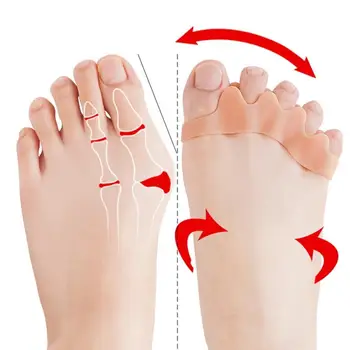 1Pár puha szilikon lábujj ortopédia lábujj elválasztók Bunion és Hammertoe ortotika, futáshoz és jóga gyakorláshoz Csontápolás