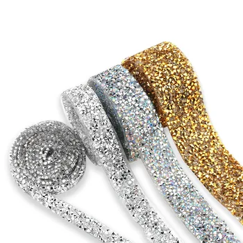 1yard csomagolás Divat strassz szalag 15mm kristály dekoráció vágás DIY cipőkhöz esküvői ruházat sapka kiegészítők ellátás