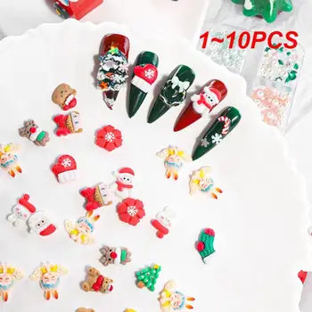 1~10PCS Karácsonyi manikűr kreatív egyedi karácsonyi körömművészeti dekoráció Fokozza ünnepi hangulatát Könnyű a körmöknek