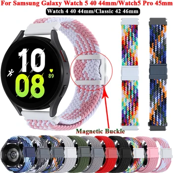 20 22 mm-es szíj Samsung Galaxy Watch 5/4 44 40mm/5 Pro 45mm/Classic 46 42mm/Active 2 Smartwatch mágneses karkötő Gear S3 szíj