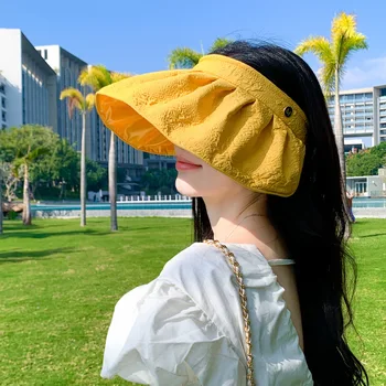 2023 Koreai stílusú nyári kalap női divat M standard háló piros színű ragasztó napvédő napvédő napellenző napellenző kültéri utazási nap
