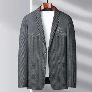2023 Új termékek Férfi előkelő alkalmi üzleti öltöny Gallér kabát Csíkos esküvői tárhely Alkalmi úriember divat Trend Blazer