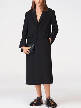 2023 ősz Új termékek Női laza, karcsú, hölgyszerű stílus Kis rakott bélelt gyapjú kevert kabátkabát
