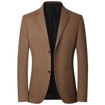 2023 Őszi férfi blézerek öltönyök dzsekik Üzleti alkalmi öltöny gyapjú kabátok Kiváló minőségű férfi slim fit blézerek dzsekik blézer kabátok