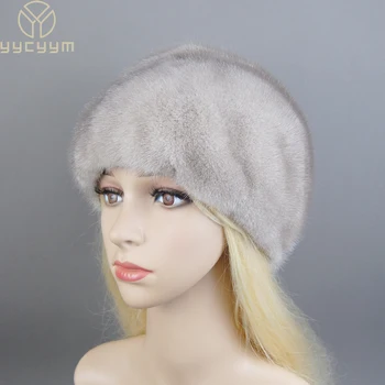2024 Forró akció importált teljes szőrme nyérc szőrme kalap női téli autentikus szőrme sapka Új elegáns divatstílus női meleg fülvédő