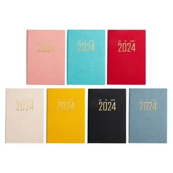 2024 Napi tervező bőrtervező jegyzetfüzet heti havi oldal időpontfoglaláshoz Személyes napló napló jegyzetfüzet