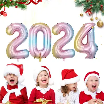 2024 Újévi léggömbök Boldog új évet fólia léggömb 32 hüvelykes szilveszteri party lufi dekoráció karácsonyi parti lakberendezés