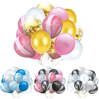20db achát színes lufik arany konfetti lufi szett gyermek születésnapi zsúr esküvő esküvői parti dekoratív léggömbök
