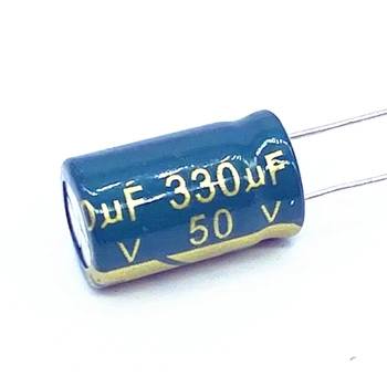20db / lot nagyfrekvenciás alacsony impedanciájú 50v 330UF alumínium elektrolit kondenzátor mérete 10 * 17 330UF 20%