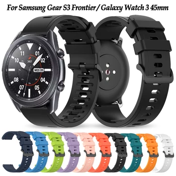 22 mm-es szilikon szíj Samsung Galaxy Watch 3-hoz 45 mm-es szíj Gear S3 Frontier Classic Smart Watch karkötőszalagokhoz