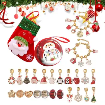 26Pcs DIY ünnepi karácsonyi báj medál nyaklánchoz Karkötő Fülbevaló ékszerek Karácsonyfa dekoráció készítése Karácsony