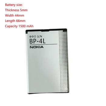 3.7v 1500mAh lítium akkumulátor Bp-4L újratölthető mobil Nokia E61i E63 E90 E95 E71 6650f 6760 N97 N810 E72 E52 E71x, csengő