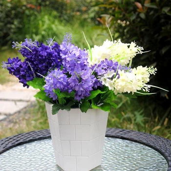 35cm Dekor Művirágok Menyasszonyi virágos lakberendezés Flores Jácint lila virág dekoráció Házasság Születésnapi zsúr